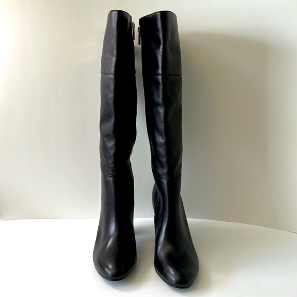 Isola 'Coralie' Leather Over the Knee Block Heel Boots, Black, size 8M